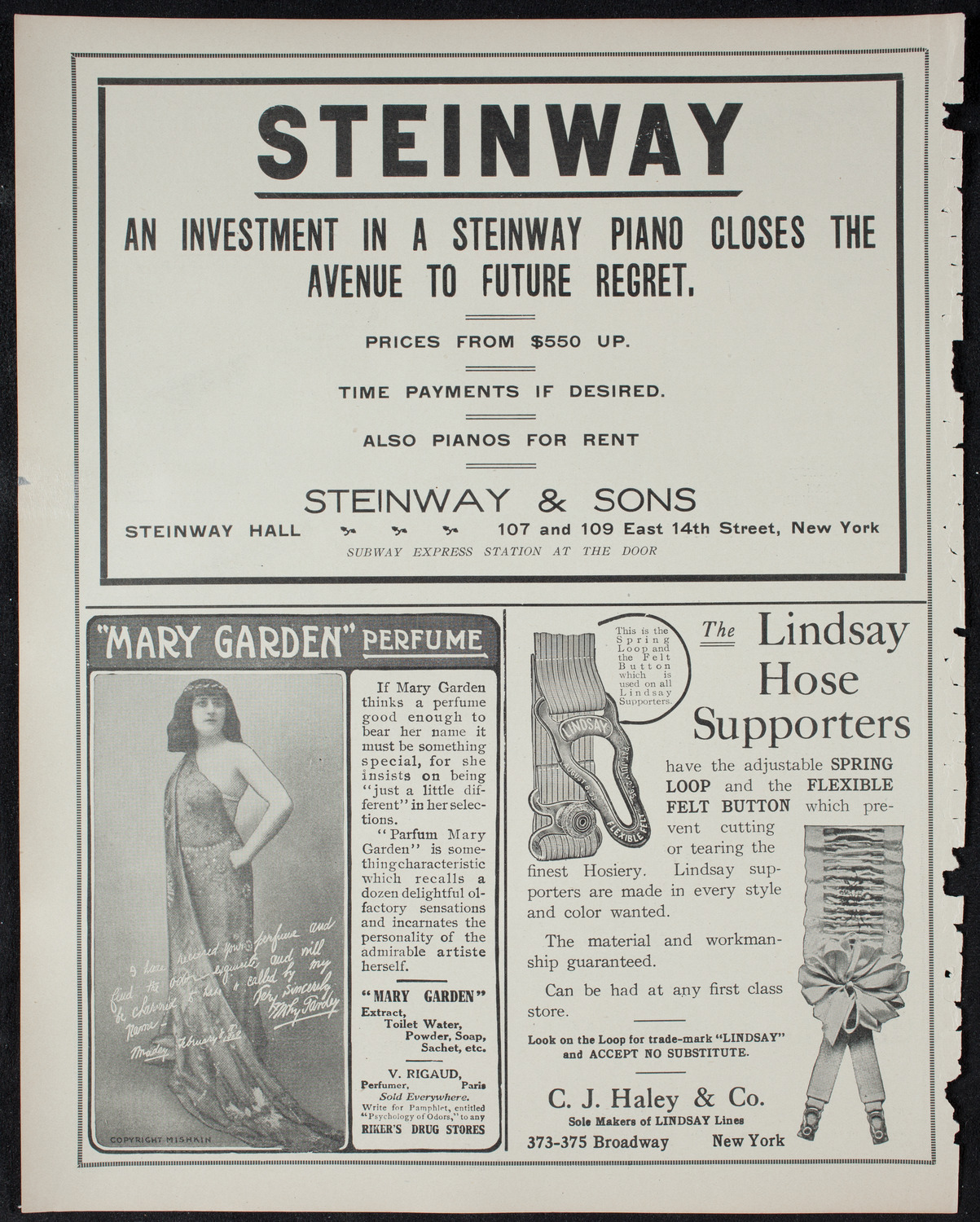 New York Philharmonic, January 17, 1911, program page 4