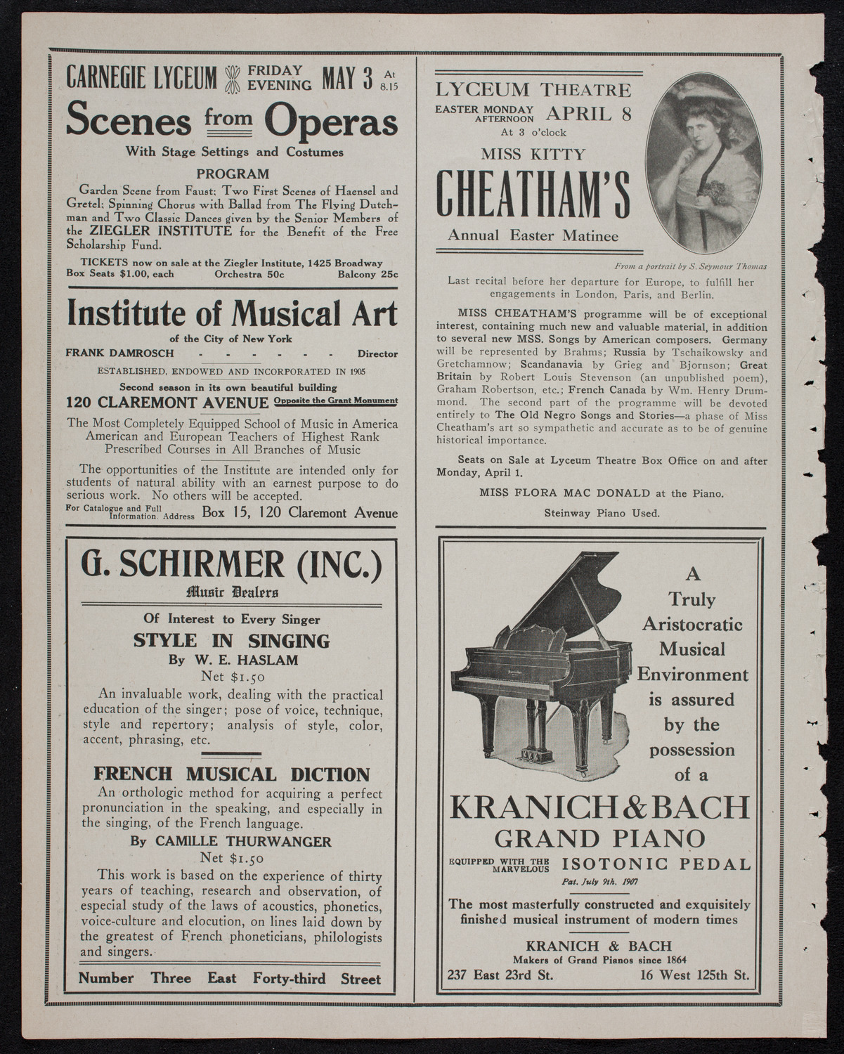 Jeanne Jomelli, Soprano, and Paolo Gruppe, Cello, April 4, 1912, program page 6