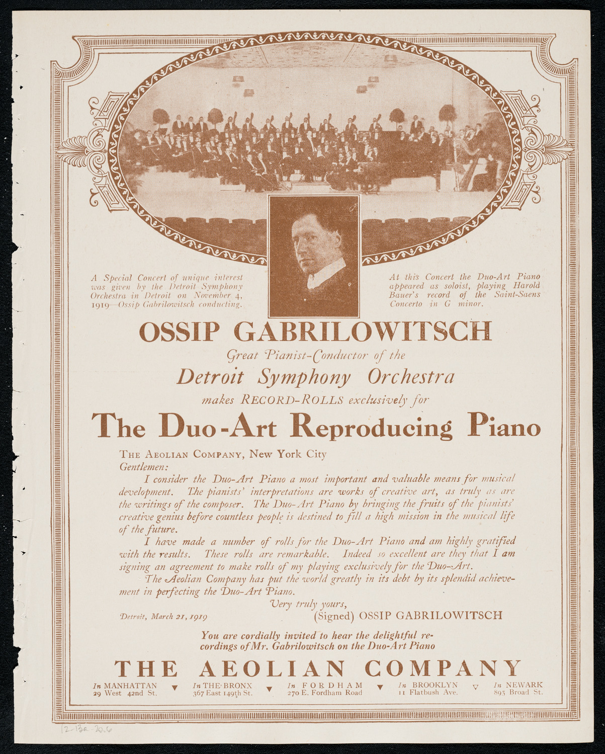 Váša Príhoda, Violin, December 13, 1920, program page 11