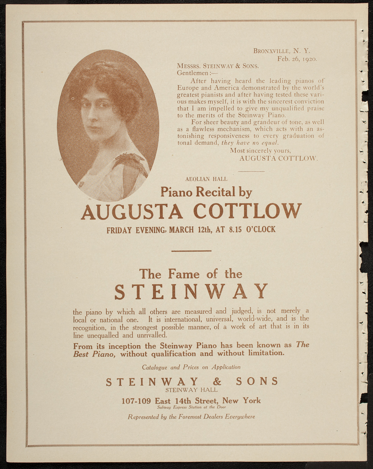 New York Philharmonic, March 6, 1920, program page 4