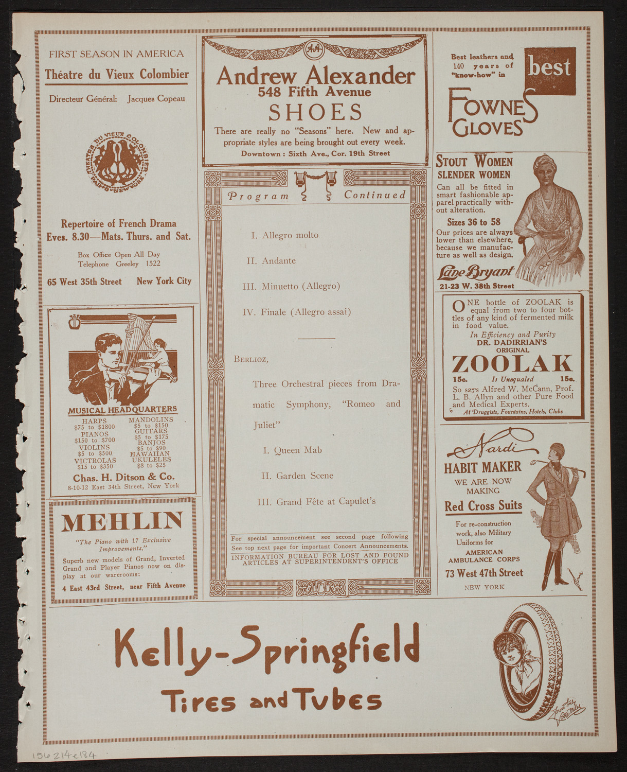 Boston Symphony Orchestra, February 14, 1918, program page 7