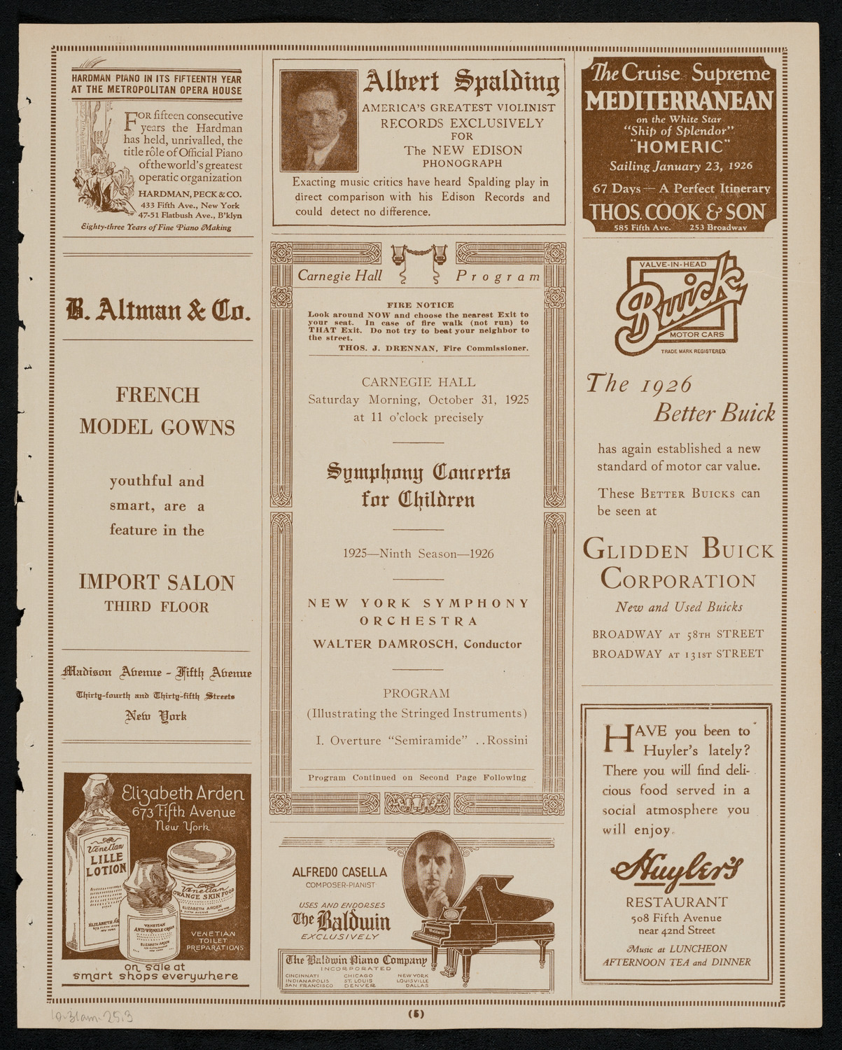 Symphony Concert for Young People, October 31, 1925, program page 5