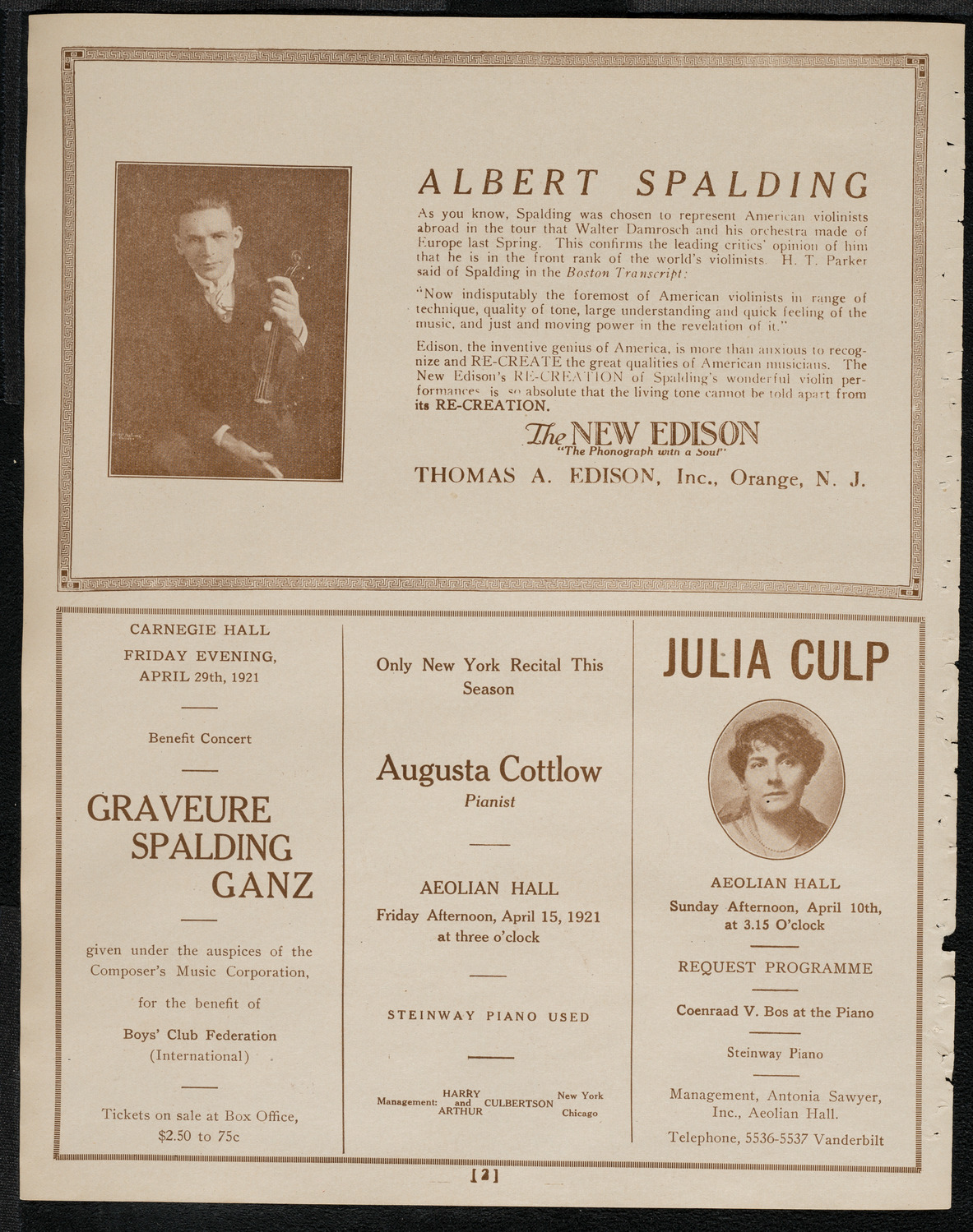 The High Twelve Club Reception and Entertainment, April 8, 1921, program page 2