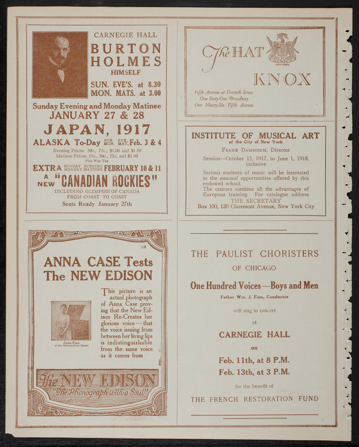 New York Philharmonic, January 26, 1918, program page 2