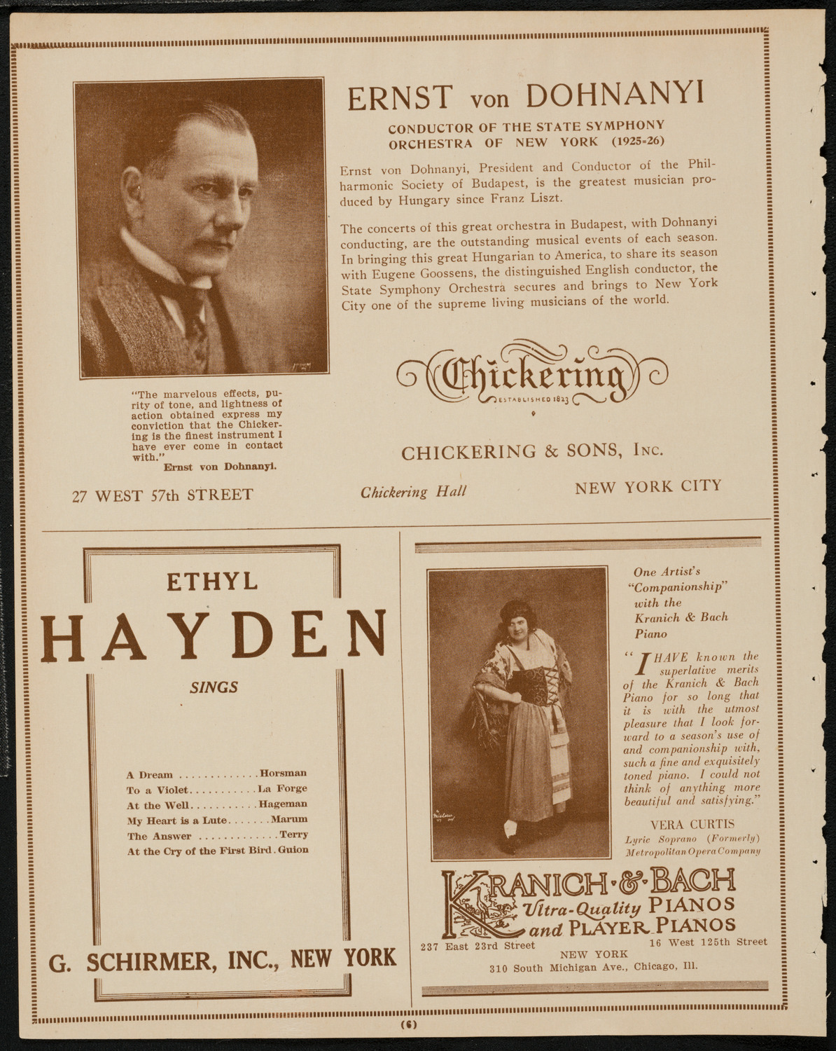 Farewell Concert and Meeting for R. Abramowitch, April 19, 1925, program page 6