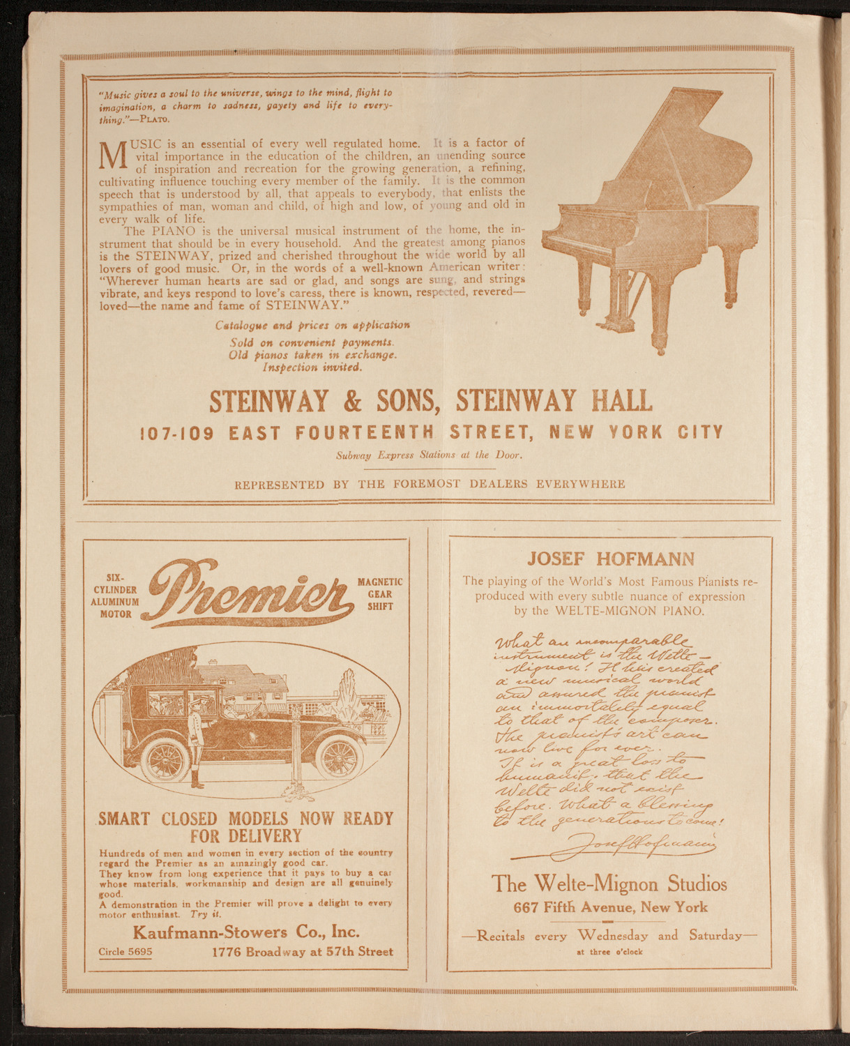 Manfred (Byron/ Schumann), February 19, 1919, program page 4