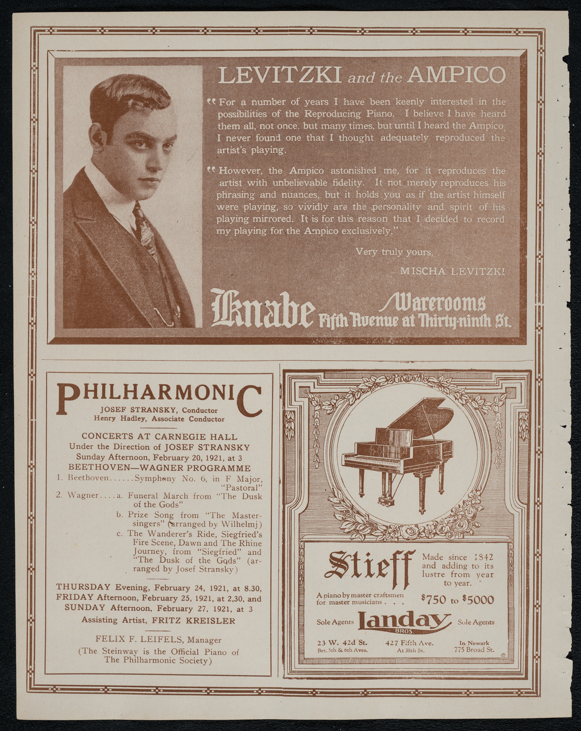 New York Symphony Orchestra, February 18, 1921, program page 12