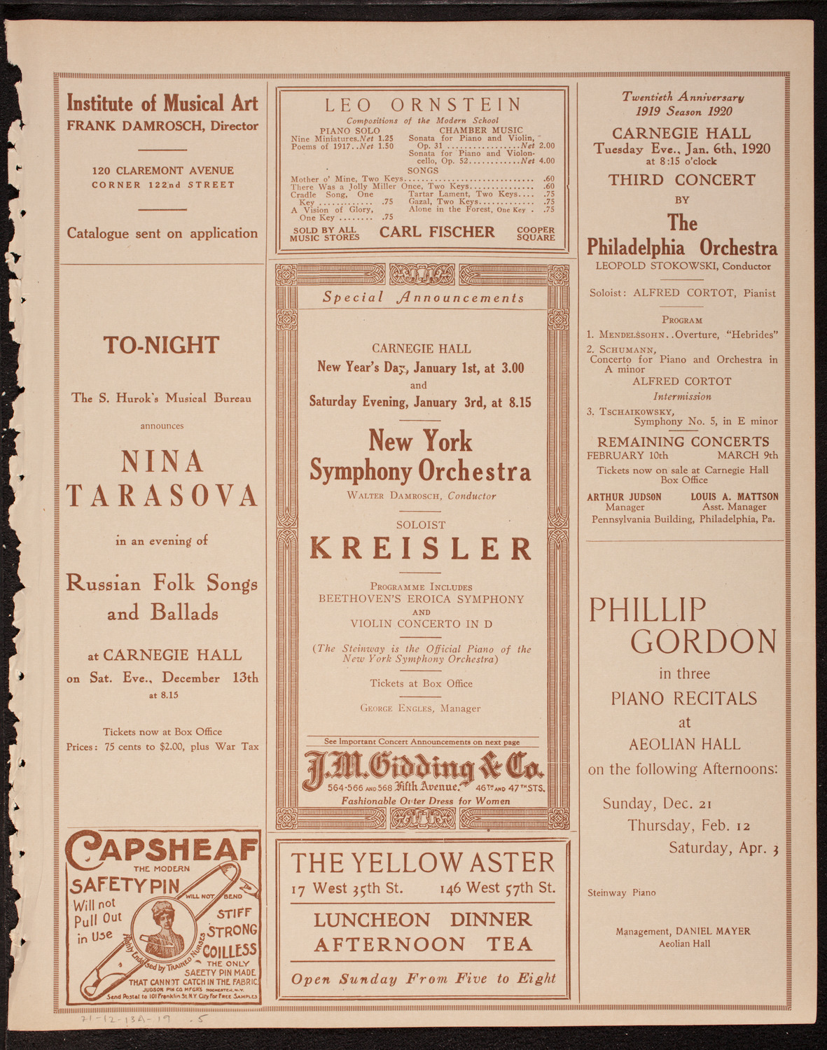 Symphony Concert for Young People, December 13, 1919, program page 9