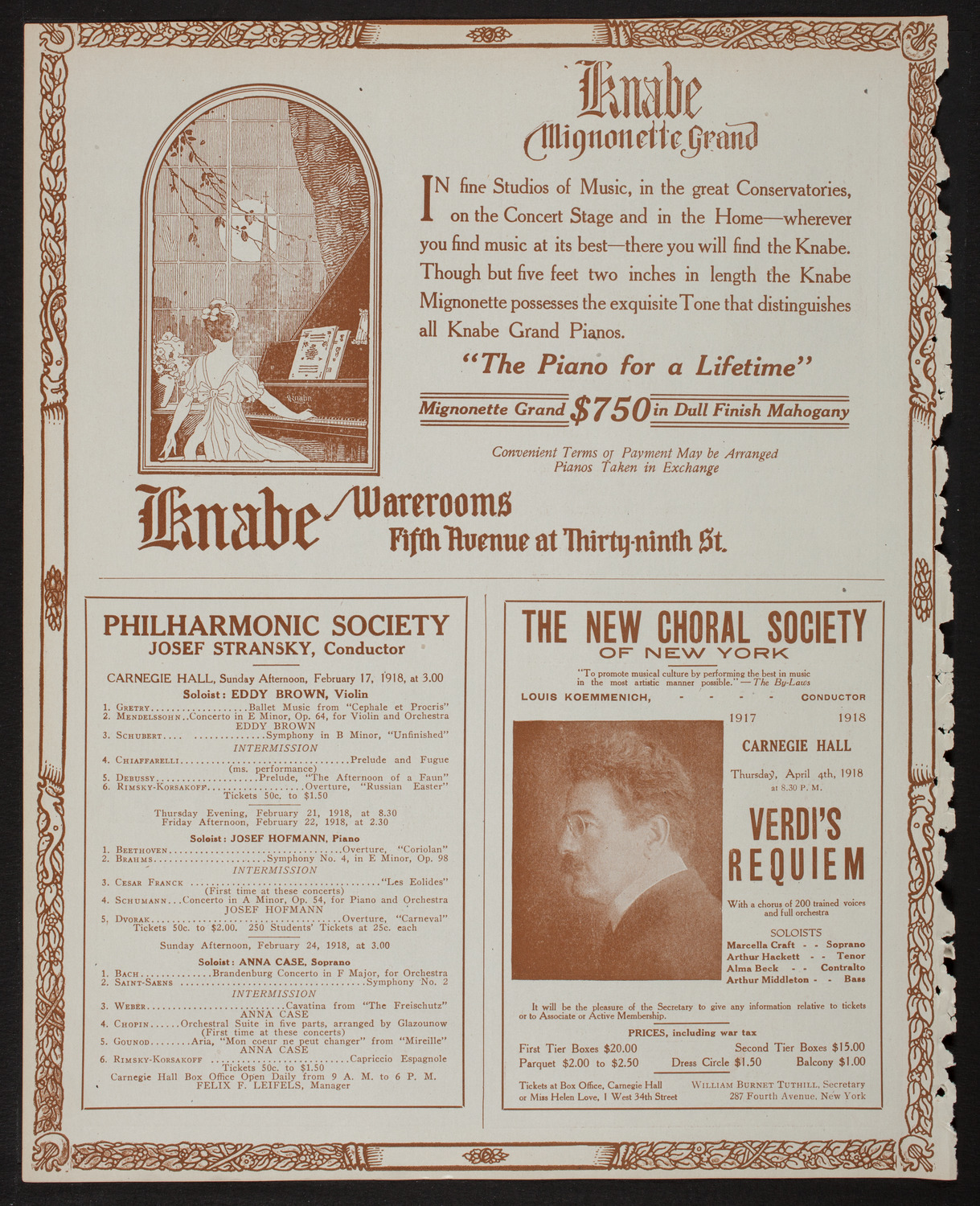 Boston Symphony Orchestra, February 14, 1918, program page 12