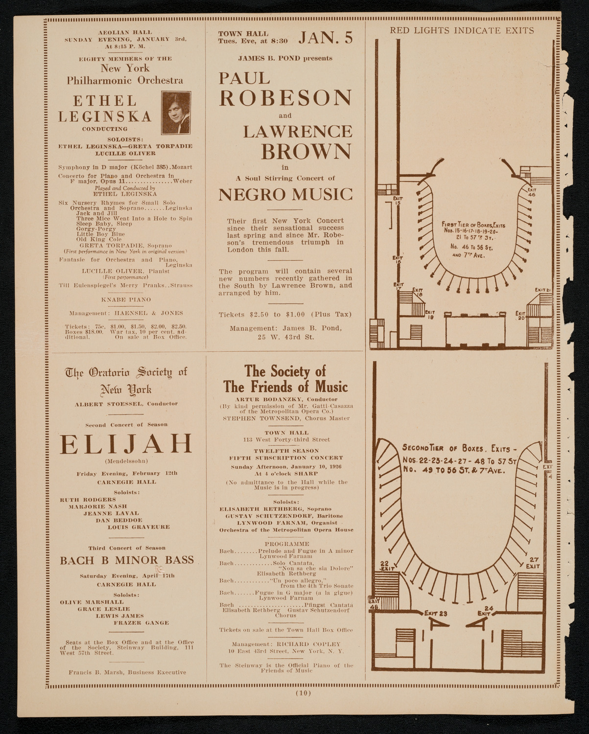 Roland Hayes, Tenor, December 30, 1925, program page 8