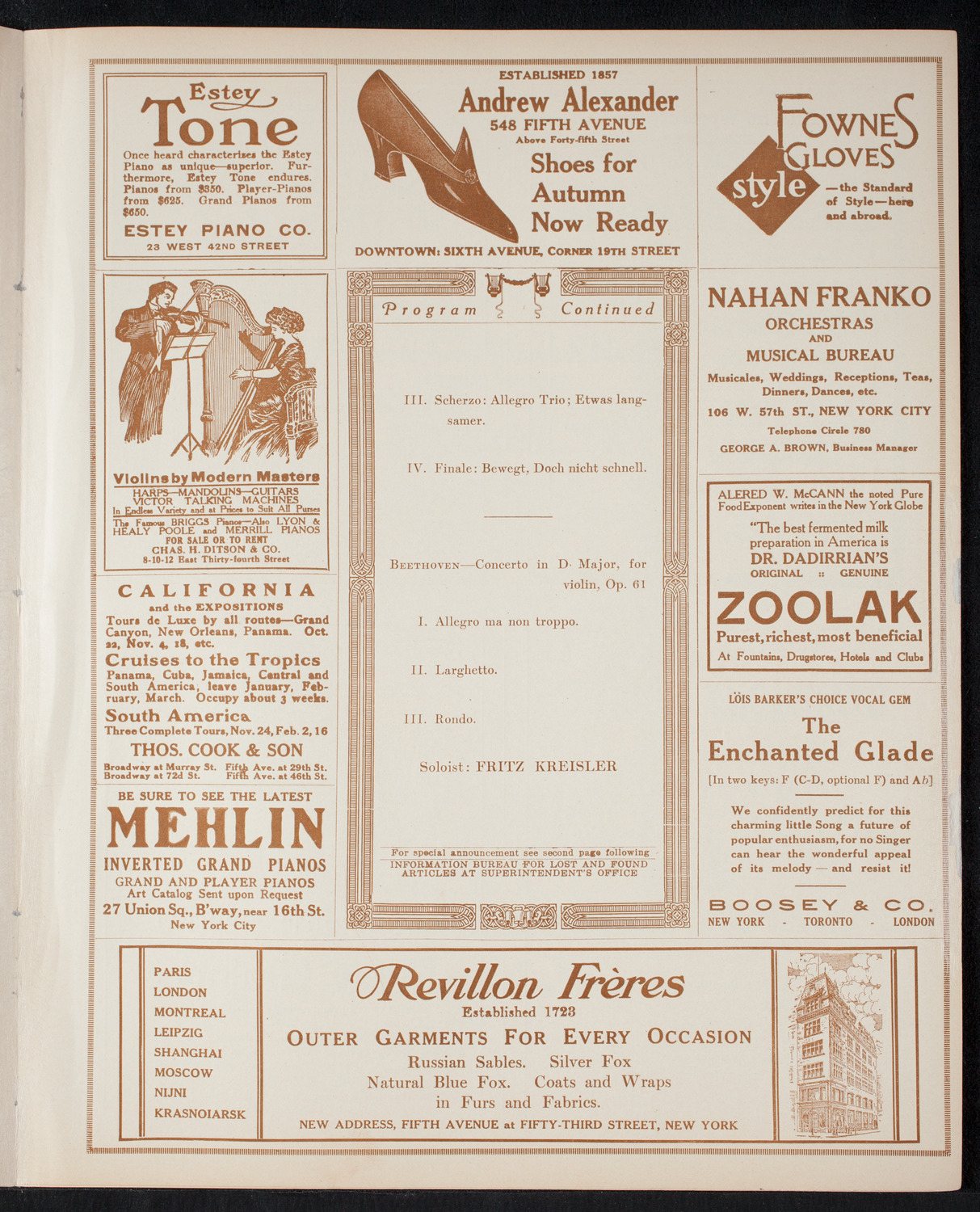 Boston Symphony Orchestra, December 2, 1915, program page 7