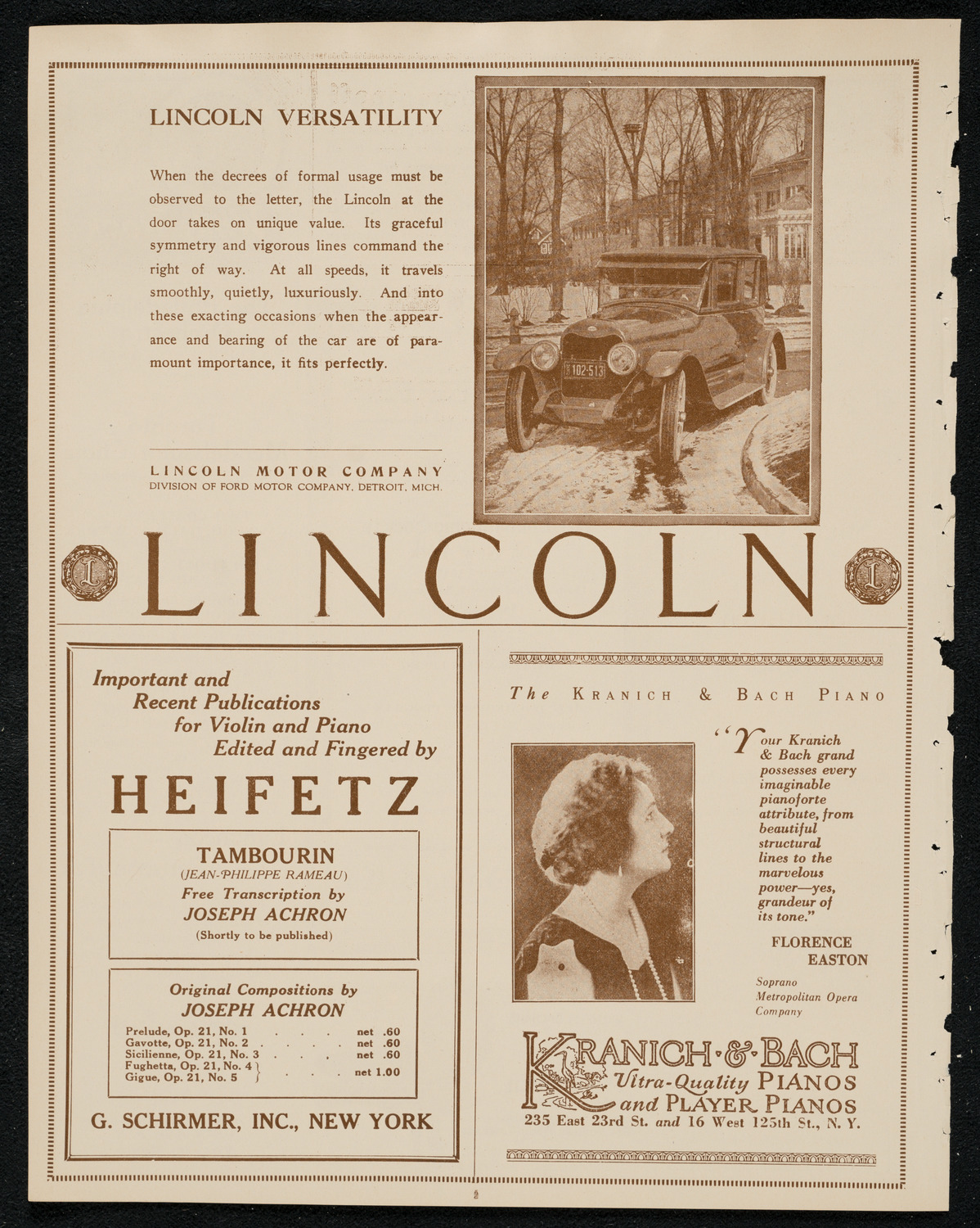 New York Philharmonic, February 16, 1924, program page 6