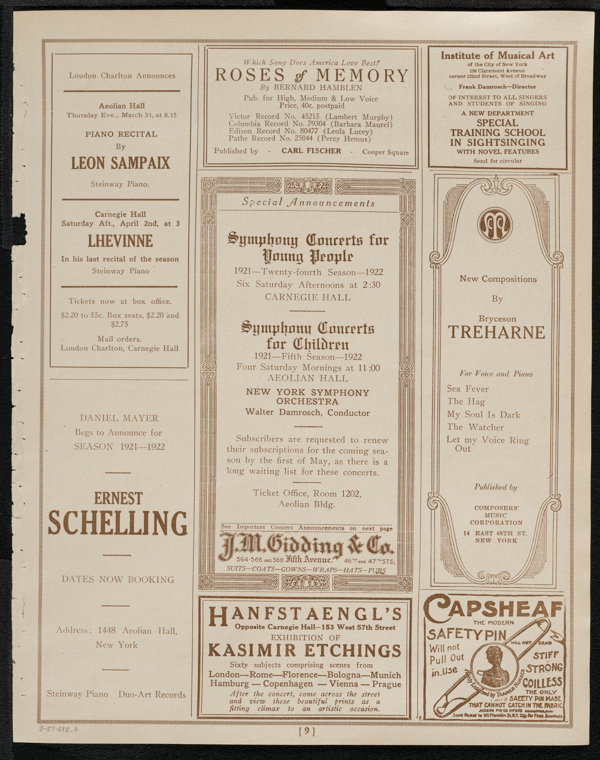 Debate: United States-Russian Policy, March 27, 1921, program page 9