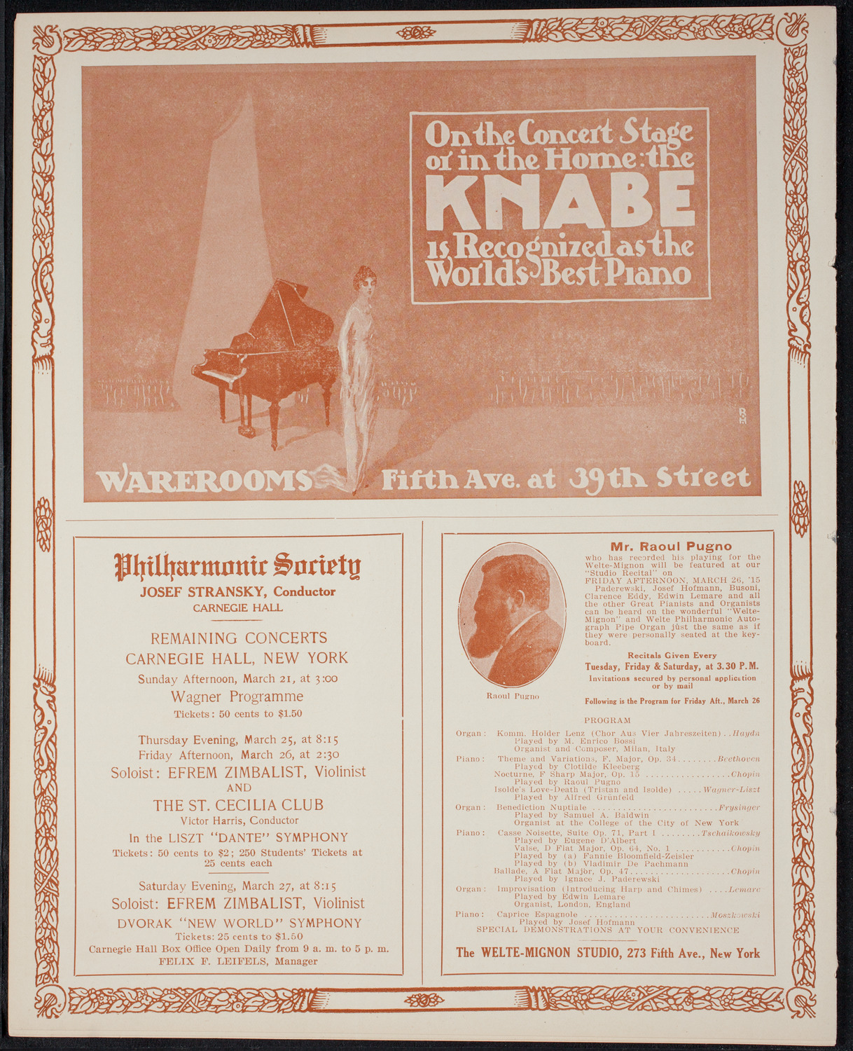 Boston Symphony Orchestra, March 20, 1915, program page 12