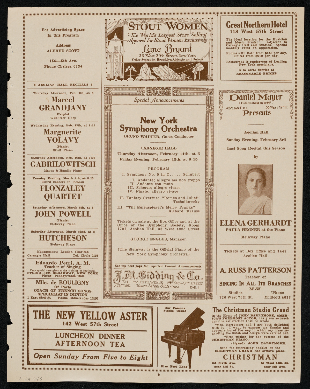 Boston Symphony Orchestra, February 2, 1924, program page 11