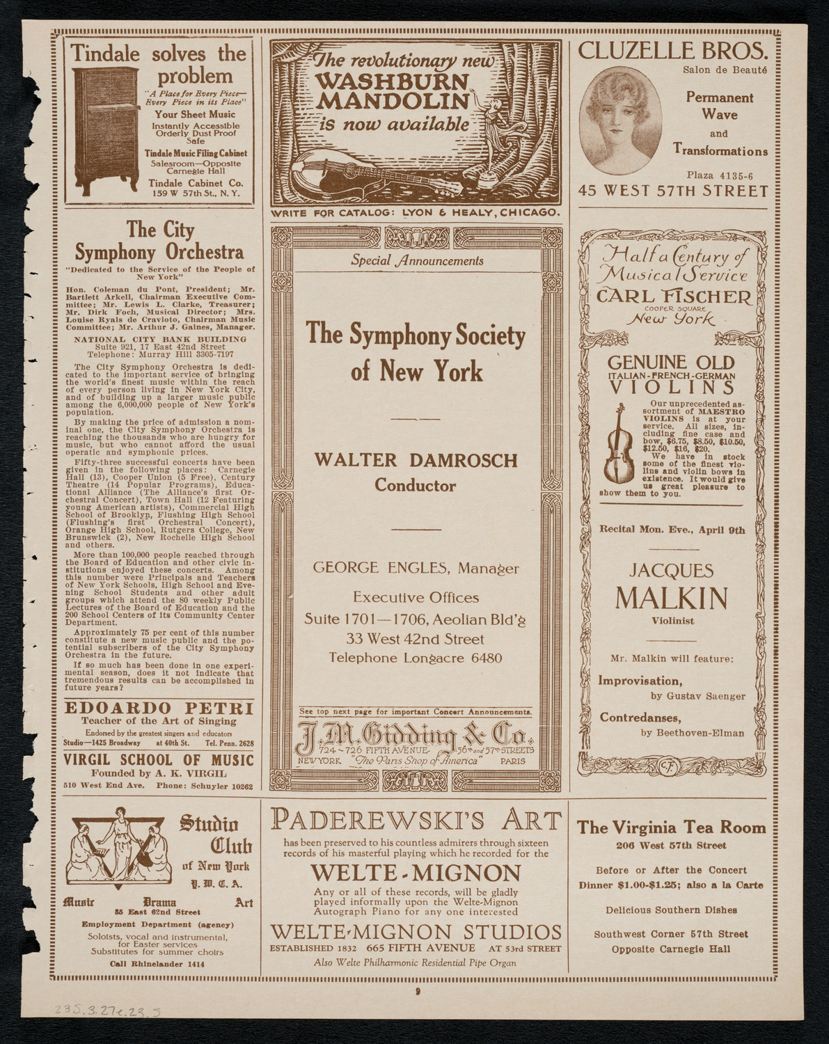 Universal Negro Improvement Association Meeting and Concert, March 27, 1923, program page 9