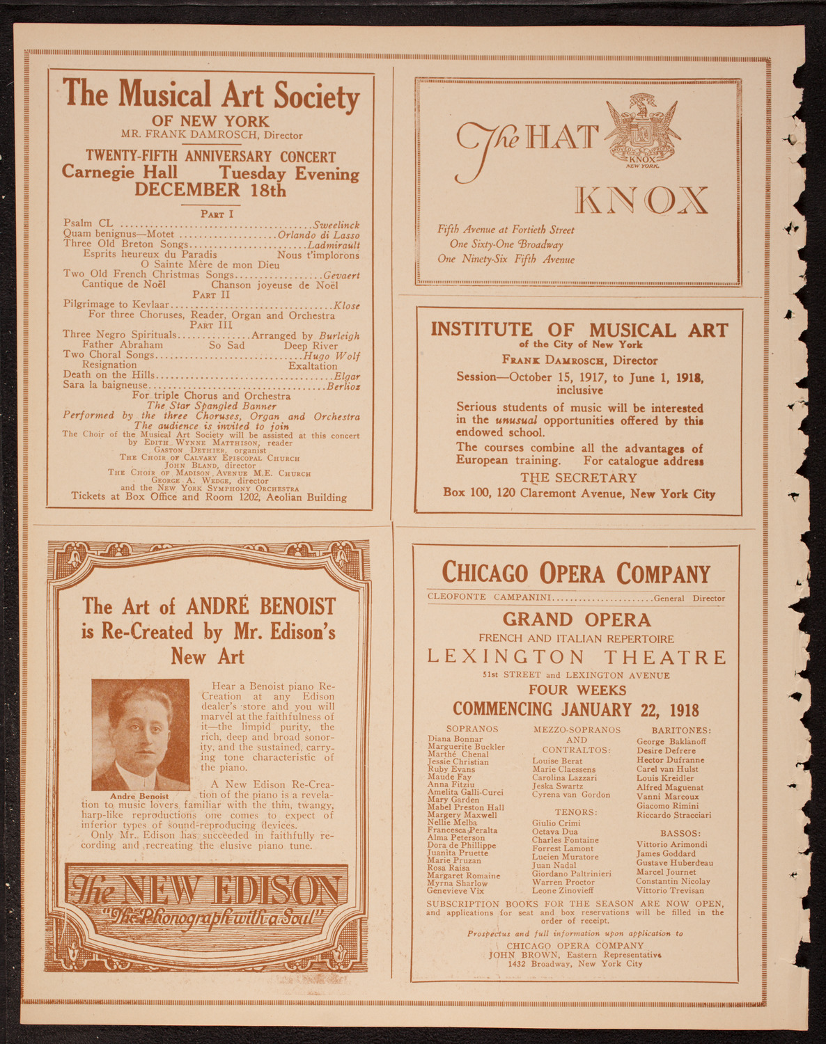 Boston Symphony Orchestra, December 8, 1917, program page 2
