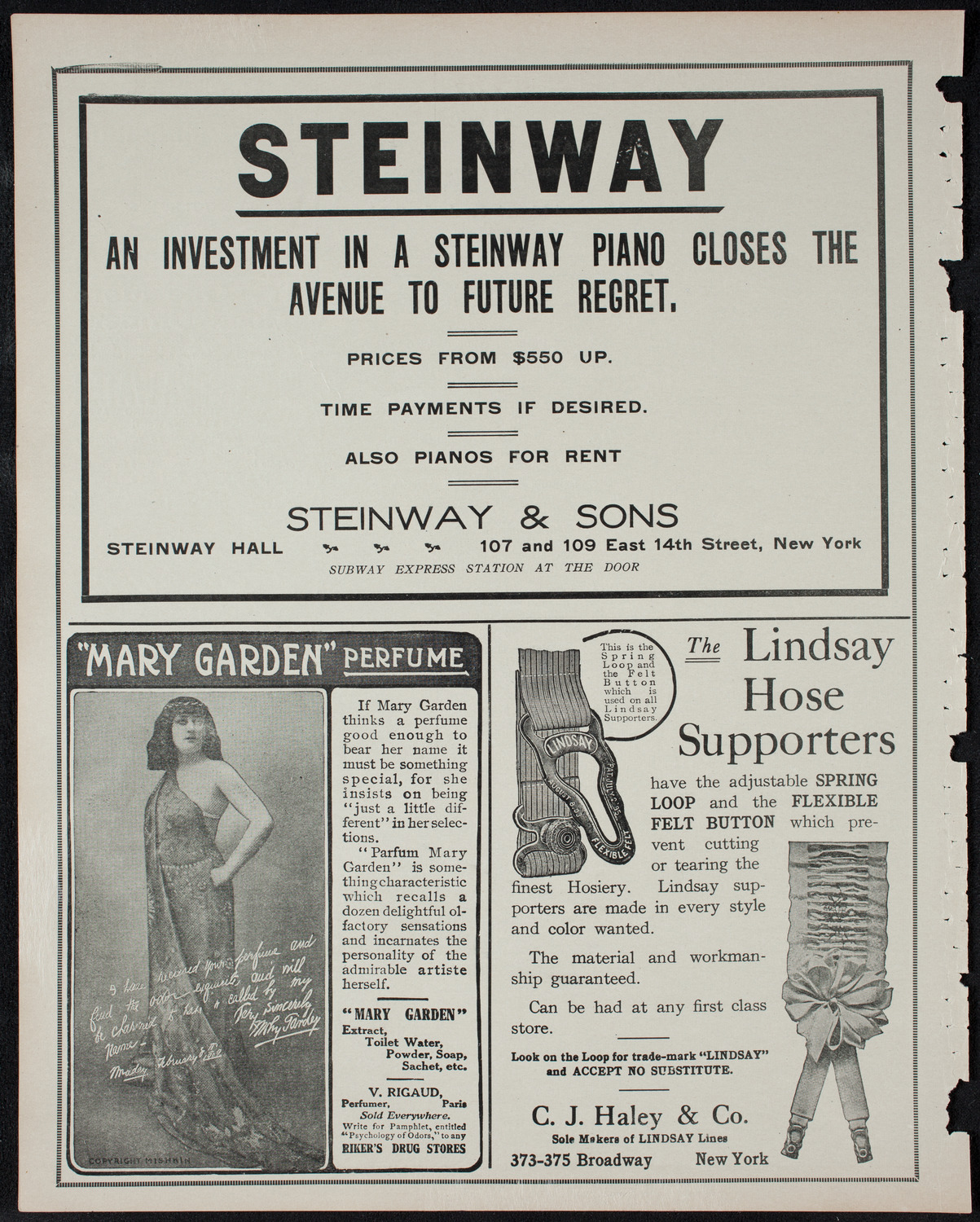 New York Philharmonic, February 21, 1911, program page 4