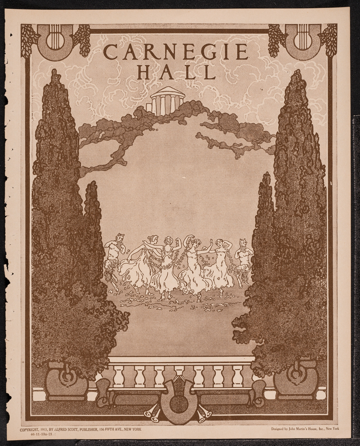 Reinald Werrenrath, Baritone, November 13, 1921, program page 1