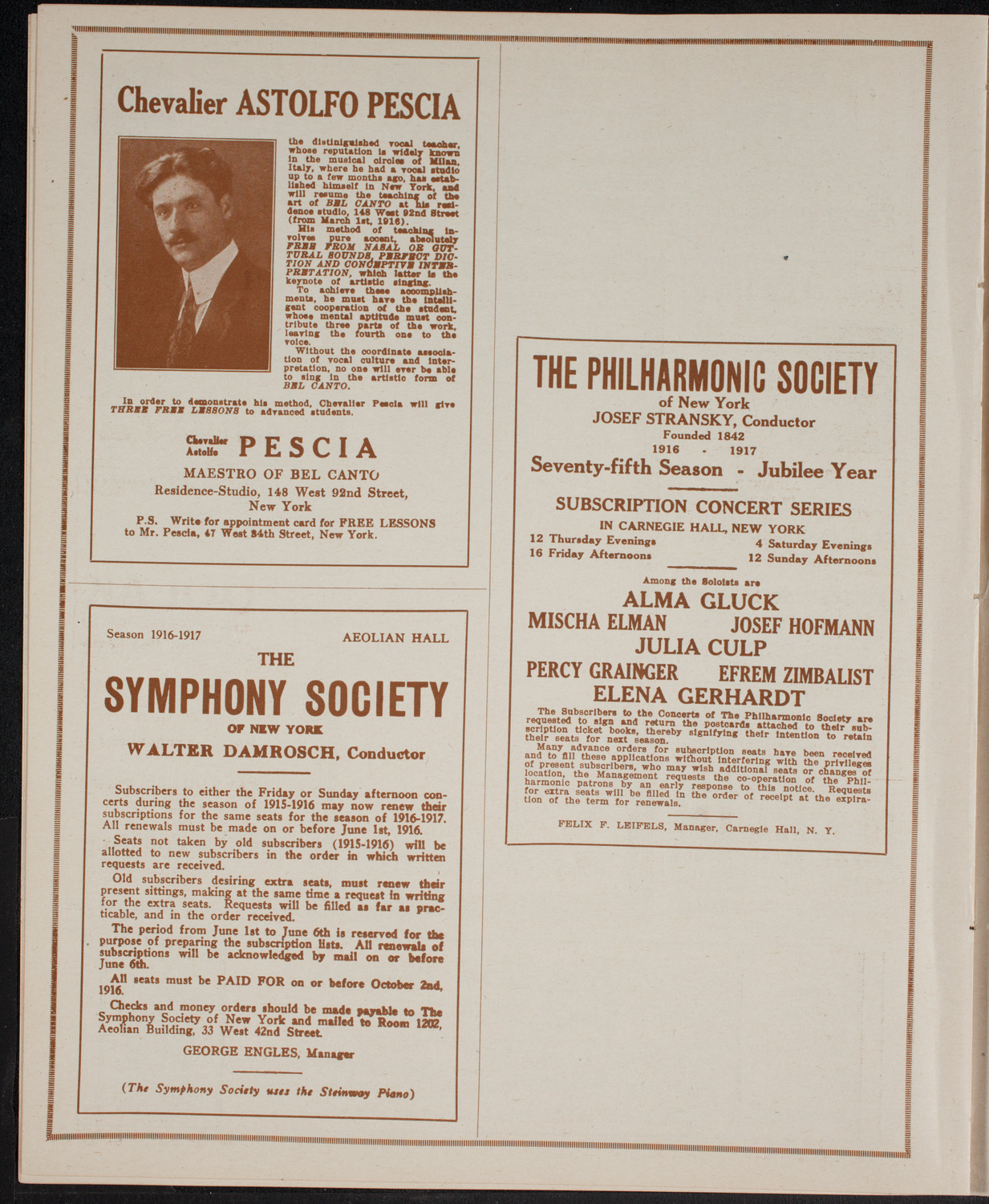 The Civic Forum: Shakespeare Anniversary Commemoration, April 25, 1916, program page 8