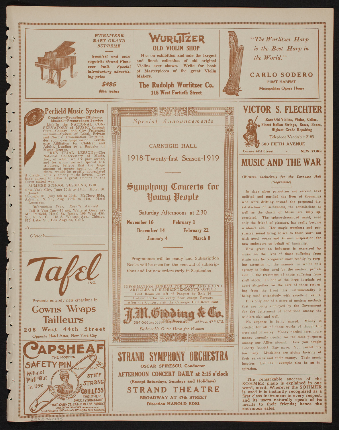 Lecture by Sergeant Ruth Farnam, May 24, 1918, program page 9