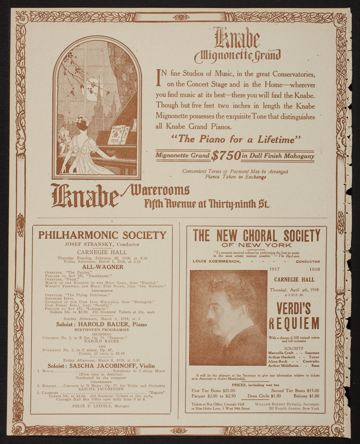 Lecture by Lieutenant Patrick Alva O'Brien, R.F.C, February 24, 1918, program page 12