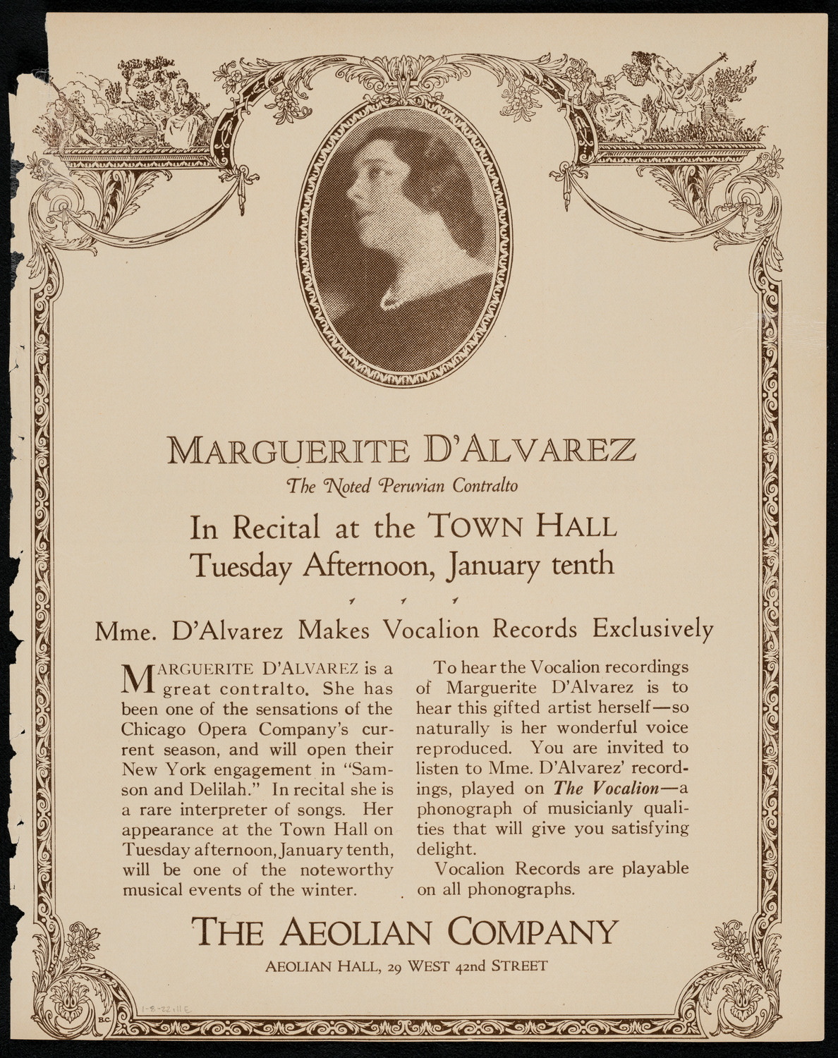 Burton Holmes Travelogue: Mexico, January 8, 1922, program page 11