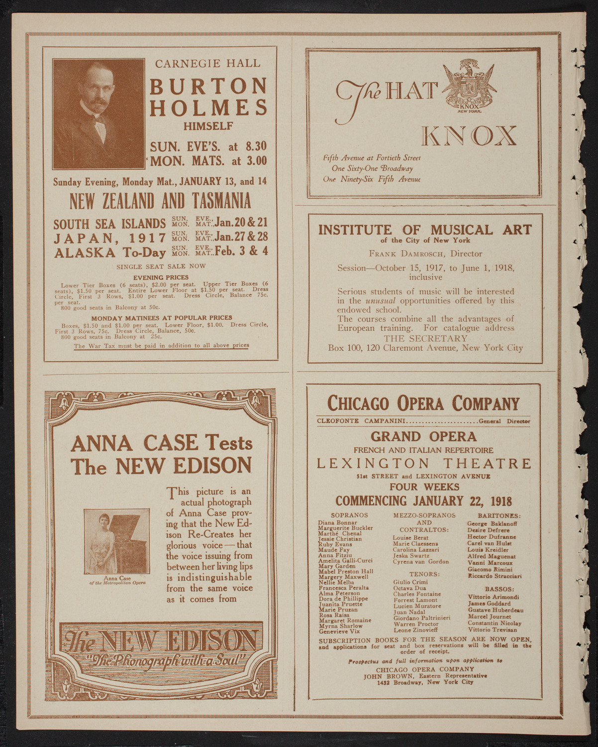 Boston Symphony Orchestra, January 10, 1918, program page 2