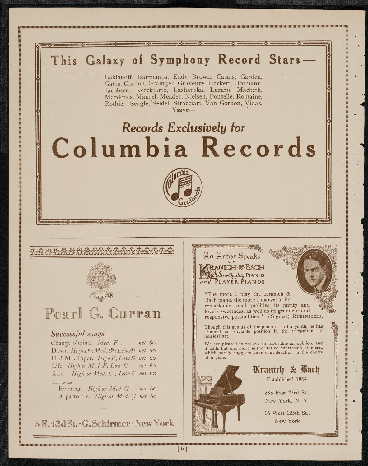 Amelita Galli-Curci, Soprano, May 12, 1921, program page 6