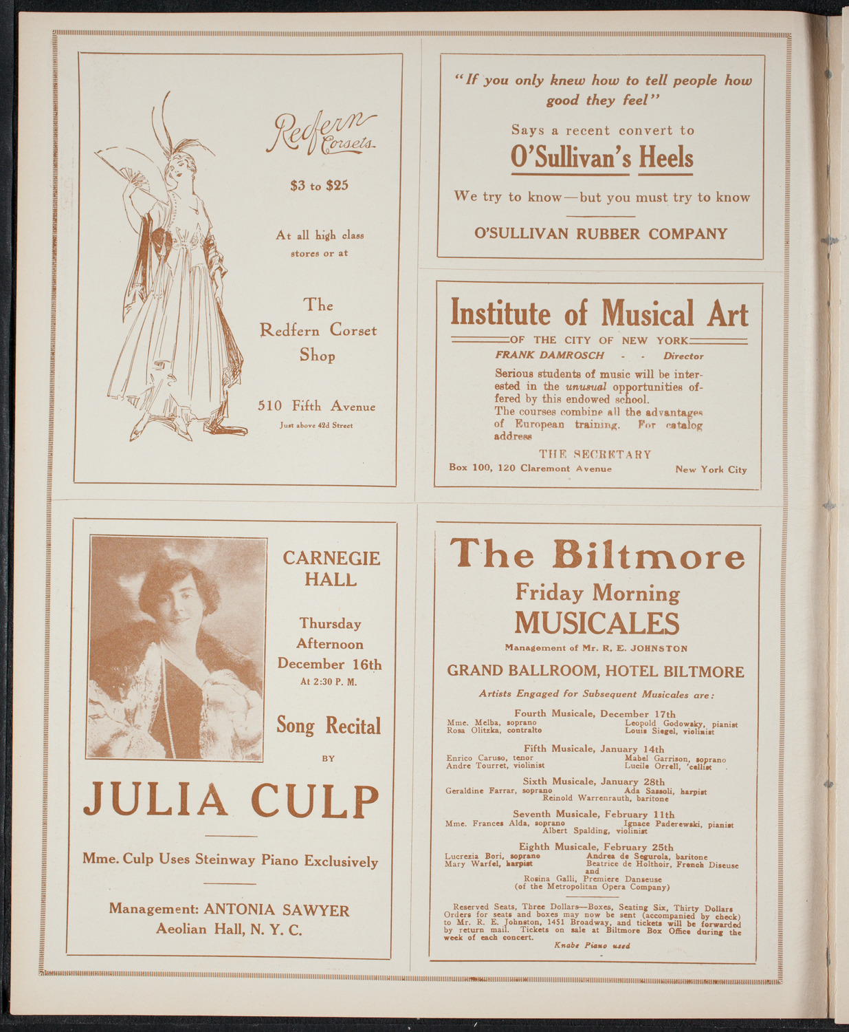 Elmendorf Lecture: Southern Italy and Sicily, December 6, 1915, program page 2