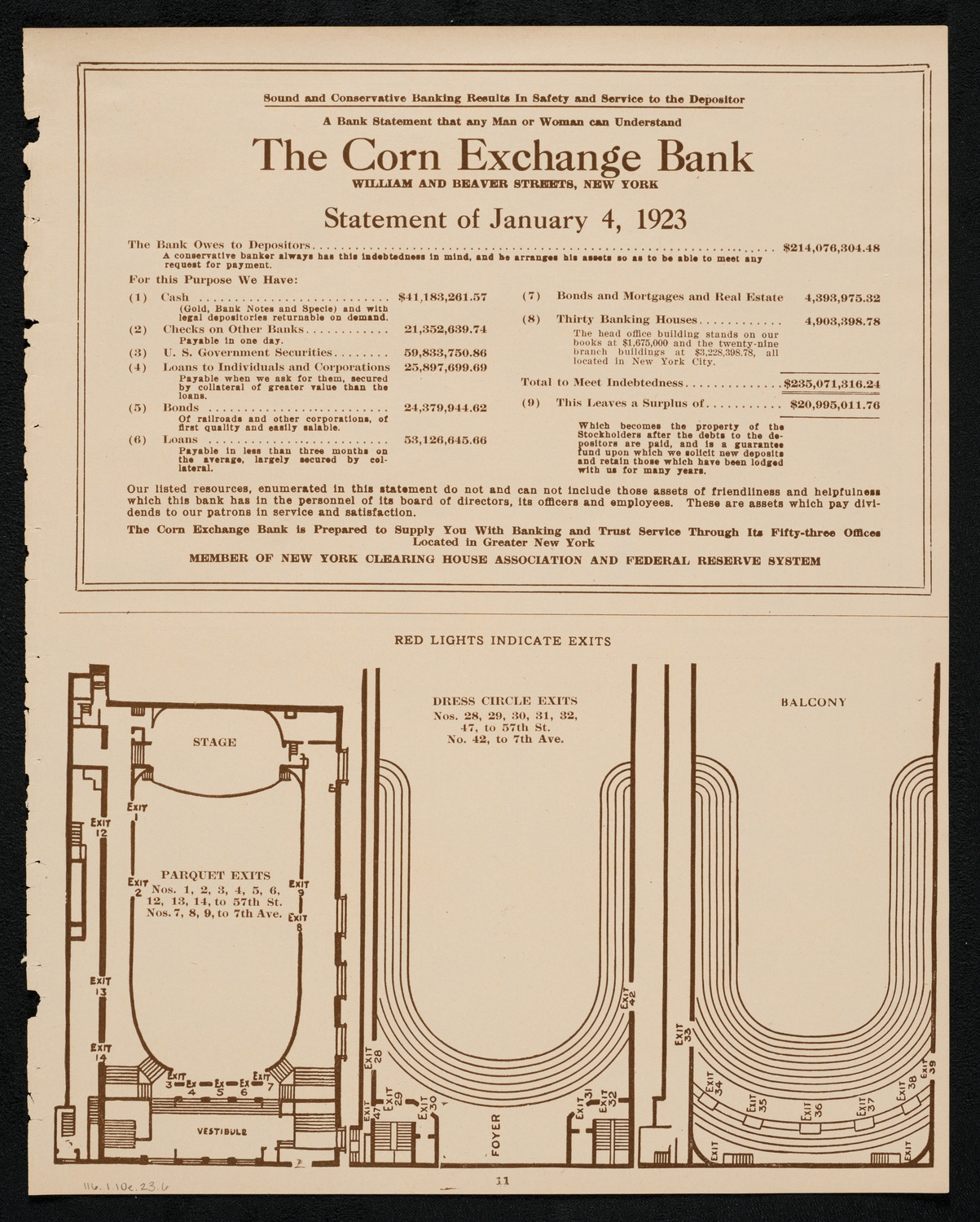 New York Banks' Glee Club, January 10, 1923, program page 11