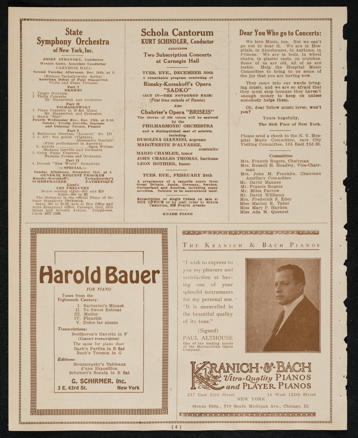 State Symphony Orchestra of New York, December 10, 1924, program page 6