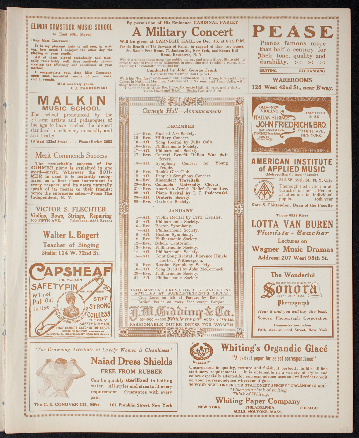 Elmendorf Lecture: The Grand Canyon of Arizona, December 12, 1915, program page 3