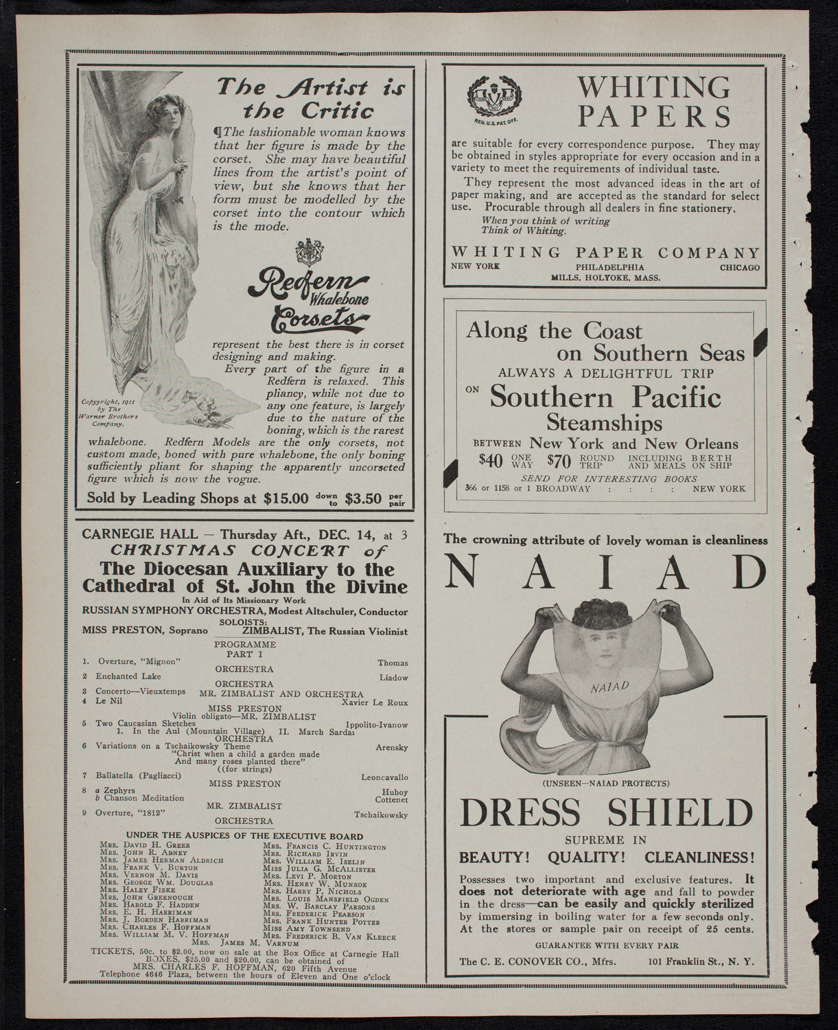 Elmendorf Lecture: Naples and Environs, December 10, 1911, program page 2