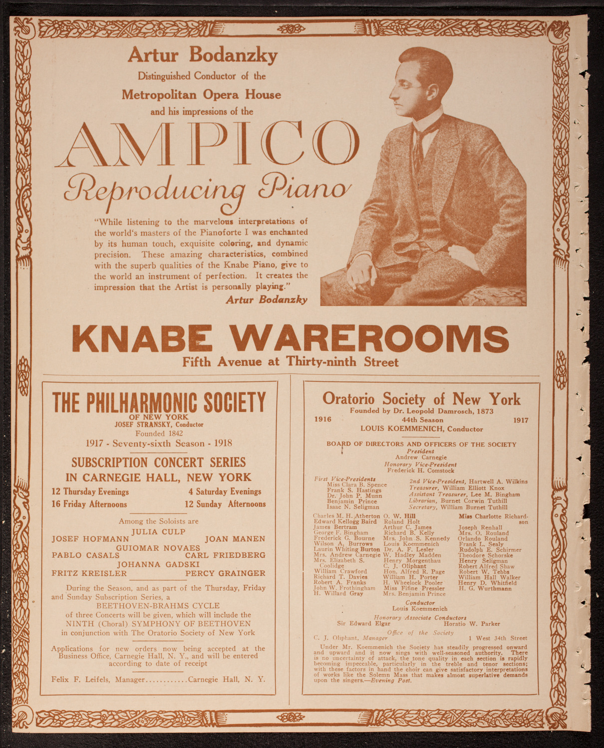 John McCormack, Tenor, April 15, 1917, program page 12