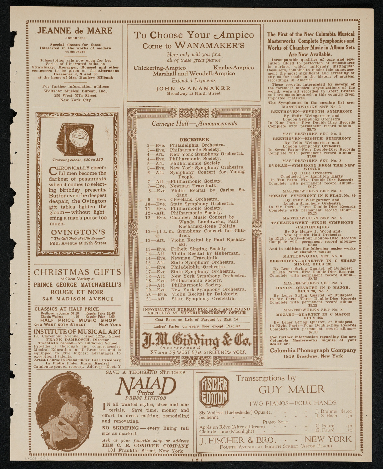 Newman Traveltalks: Ceylon and Singapore, November 30, 1924, program page 3