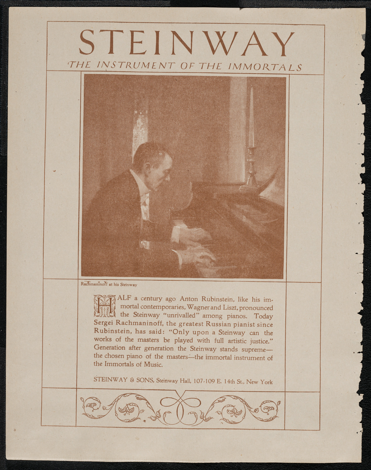 New York Philharmonic, March 3, 1921, program page 4