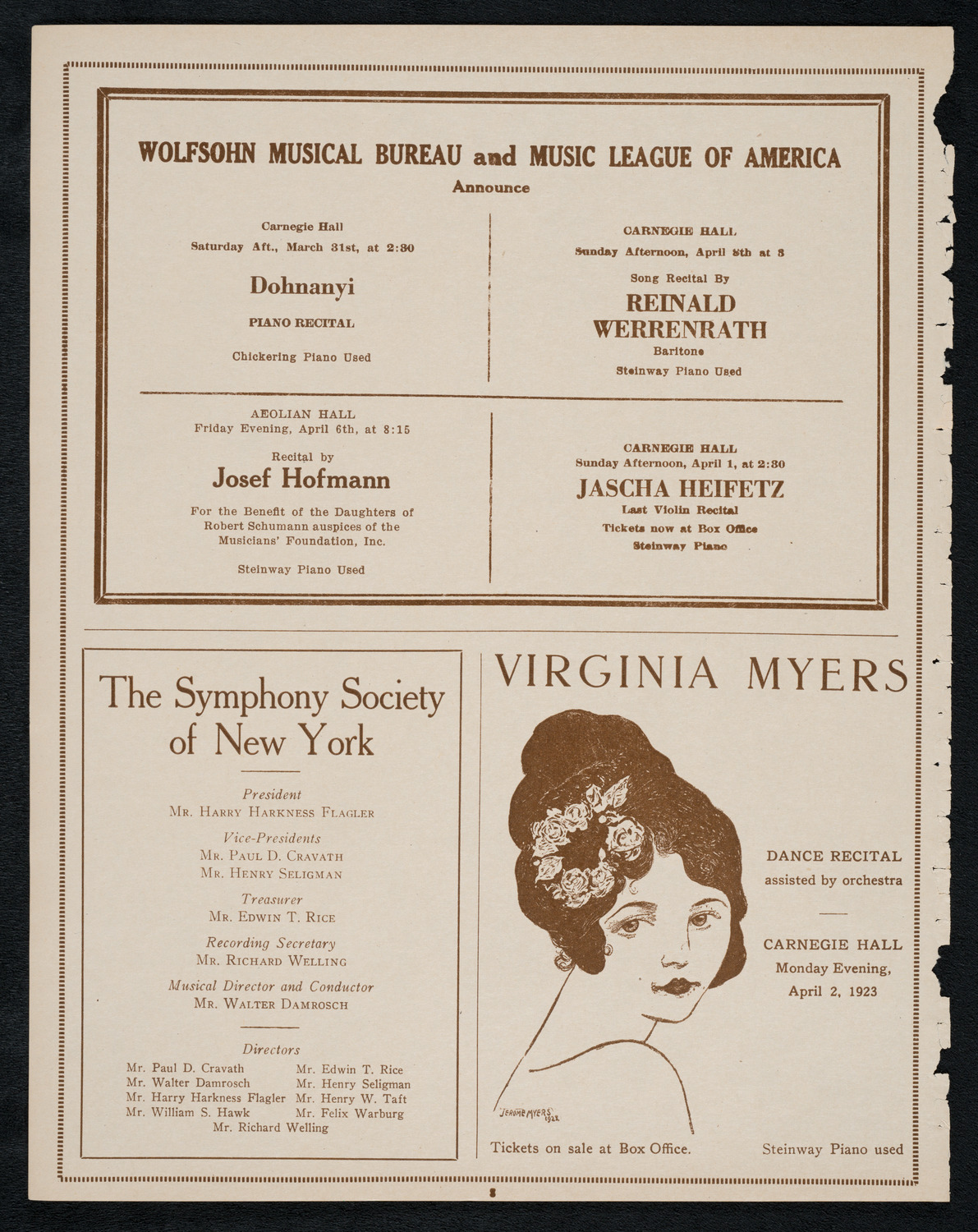Universal Negro Improvement Association Meeting and Concert, March 27, 1923, program page 8