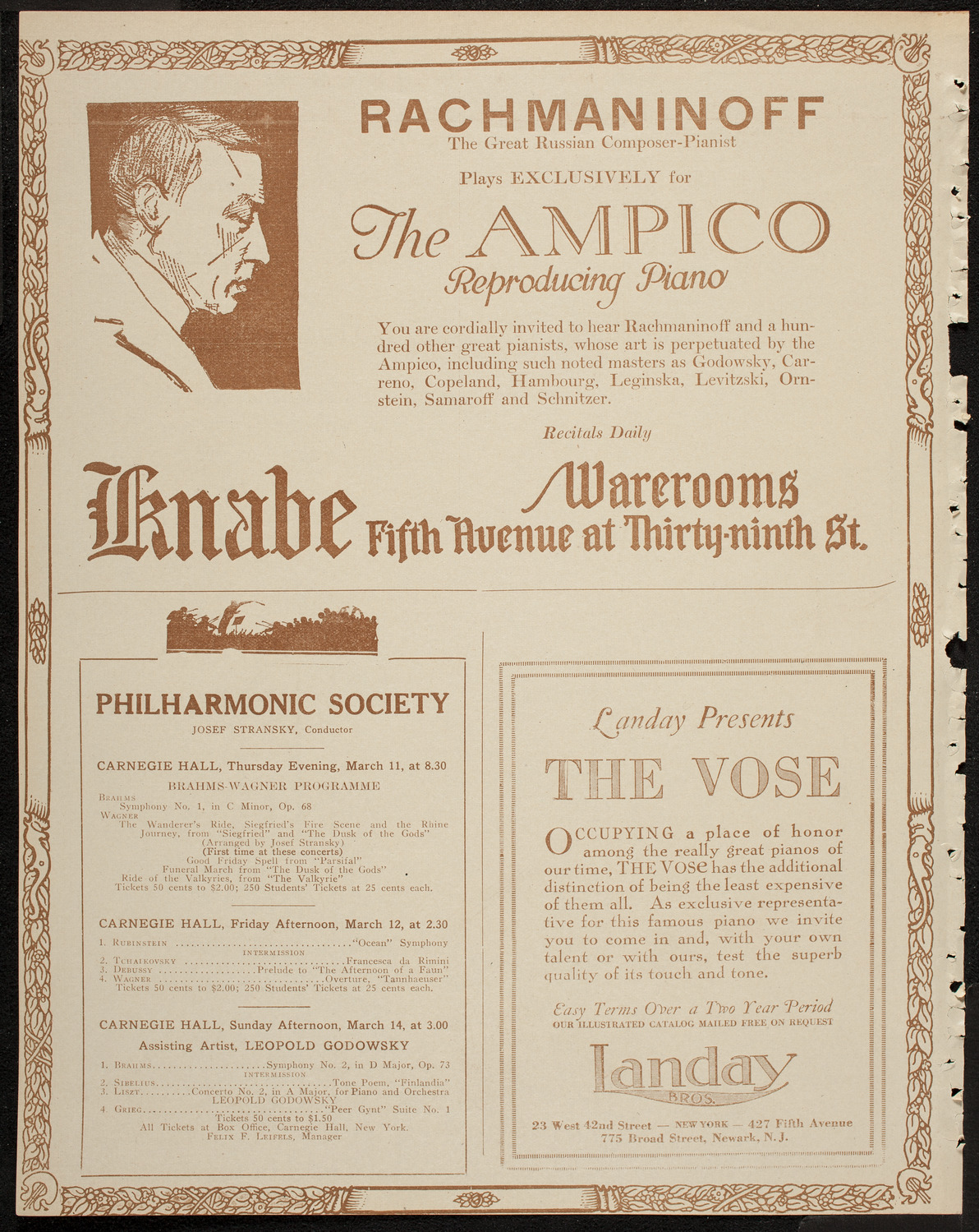 Reinald Werrenrath, Baritone, March 7, 1920, program page 12