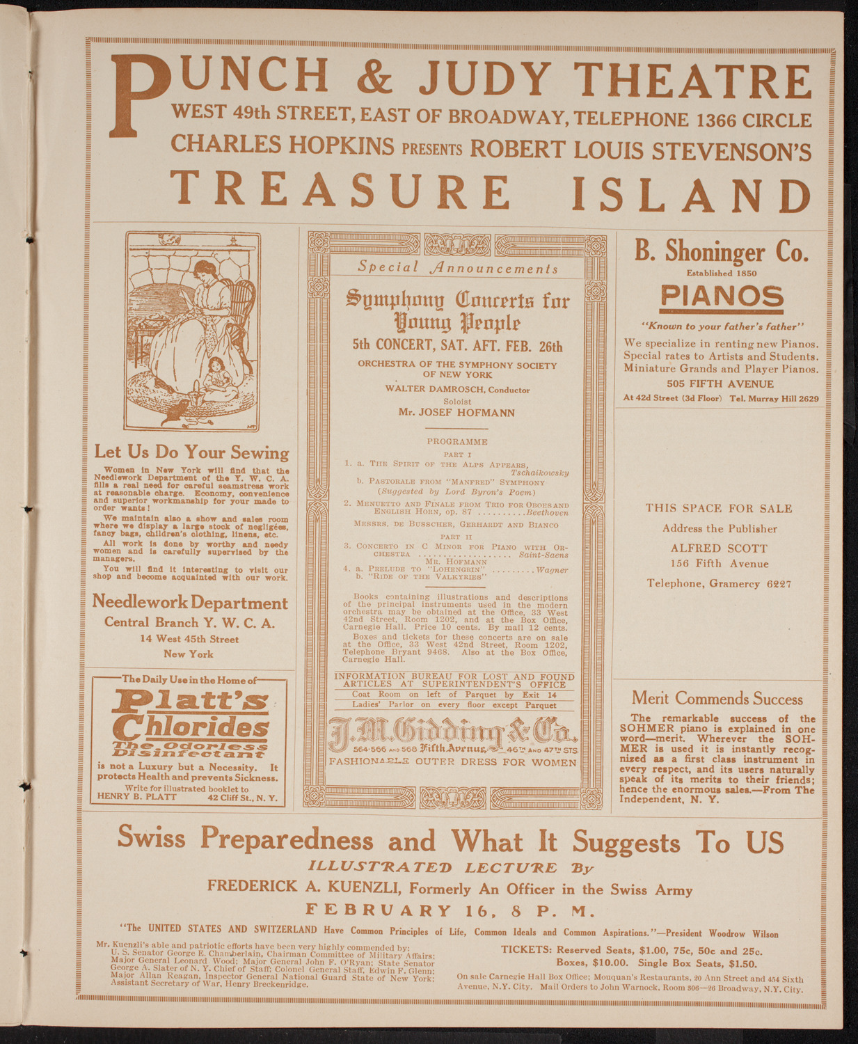 Mischa Elman, Violin, February 12, 1916, program page 9