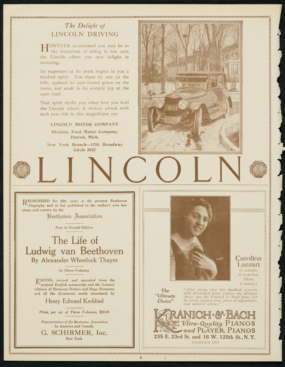 Isa Kremer, Soprano, December 23, 1923, program page 6