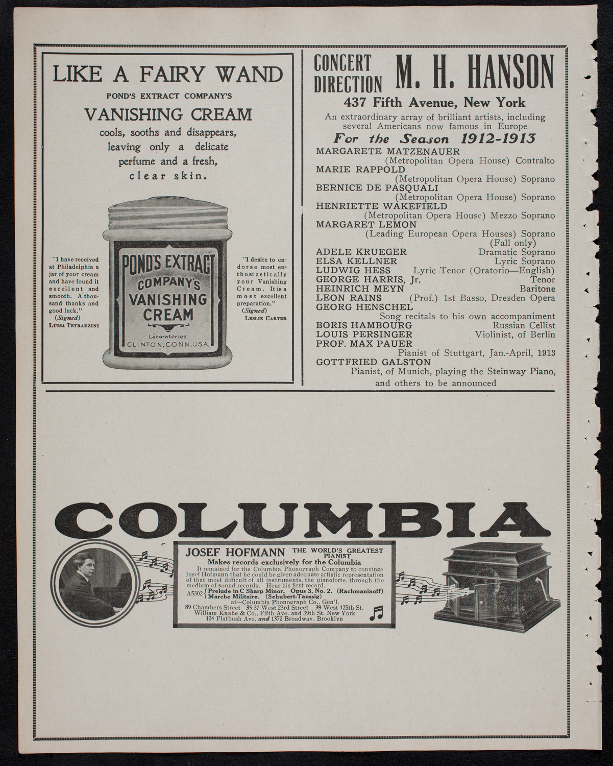 Maximilian Pilzer, Violin, April 25, 1912, program page 8