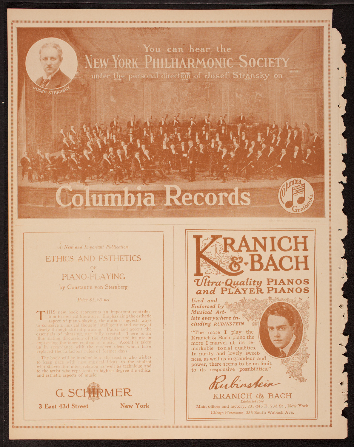 New York Philharmonic, November 11, 1917, program page 6