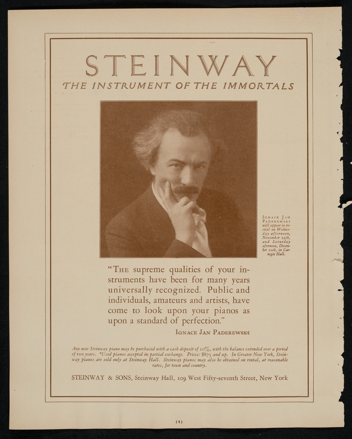 State Symphony Orchestra of New York, December 5, 1925, program page 4