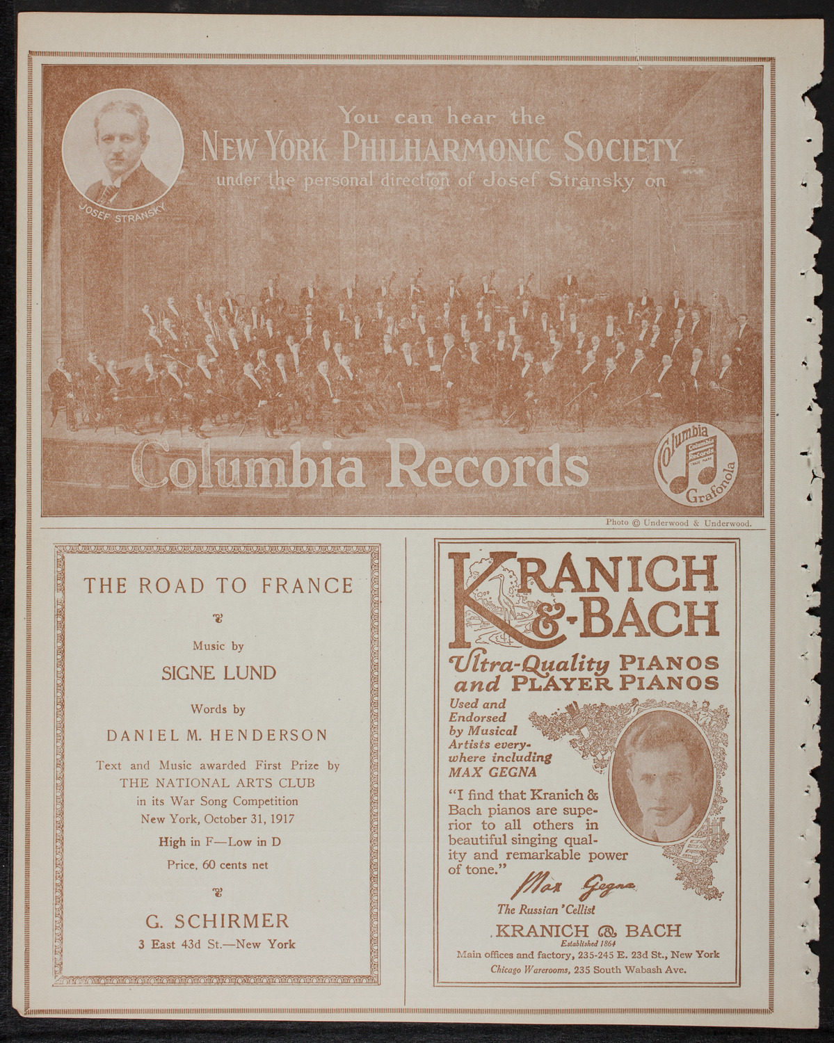 New York Philharmonic, January 24, 1918, program page 6