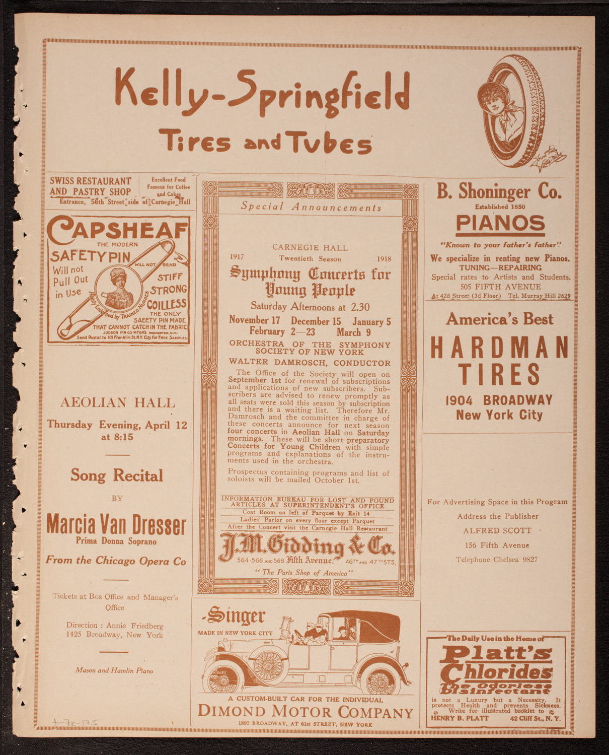 New York Banks' Glee Club, April 7, 1917, program page 9