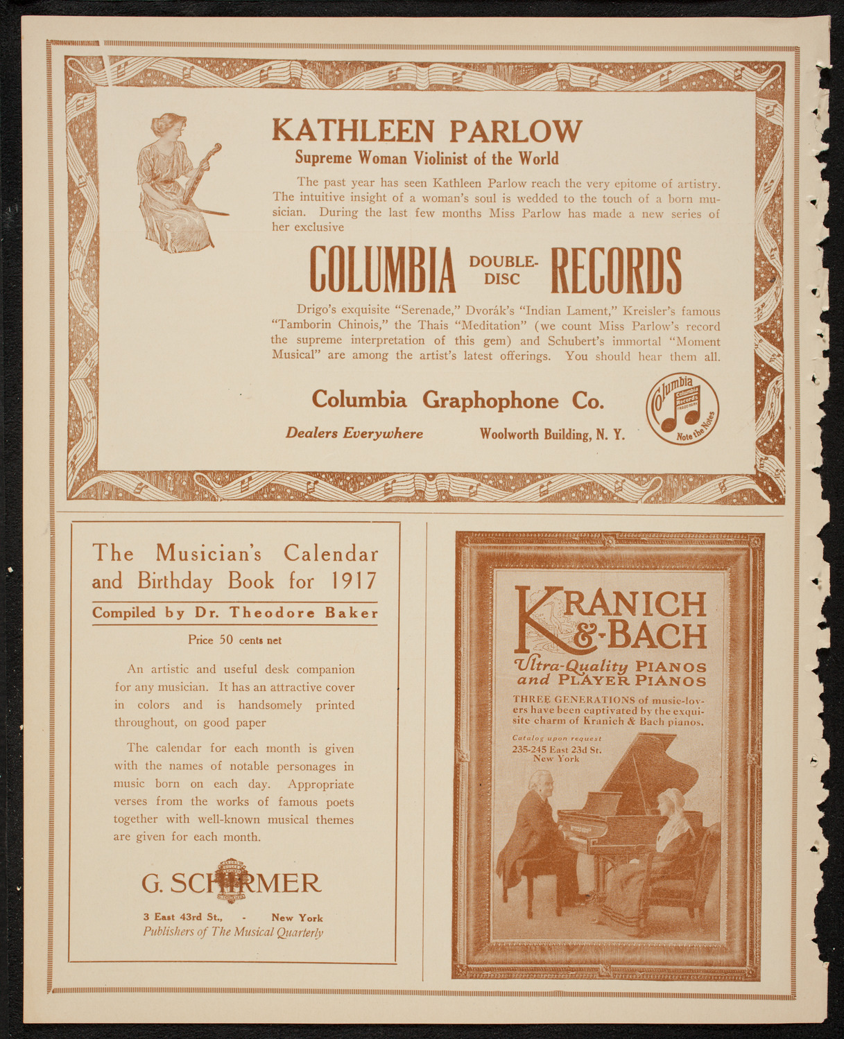 Home Symphony Concert: New York Philharmonic, January 24, 1917, program page 6