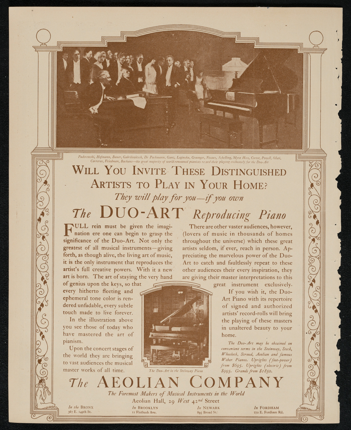 Wanda Landowska, Paul Kochanski, Rene Pollain, and Evsei Beloussoff, December 12, 1924, program page 2
