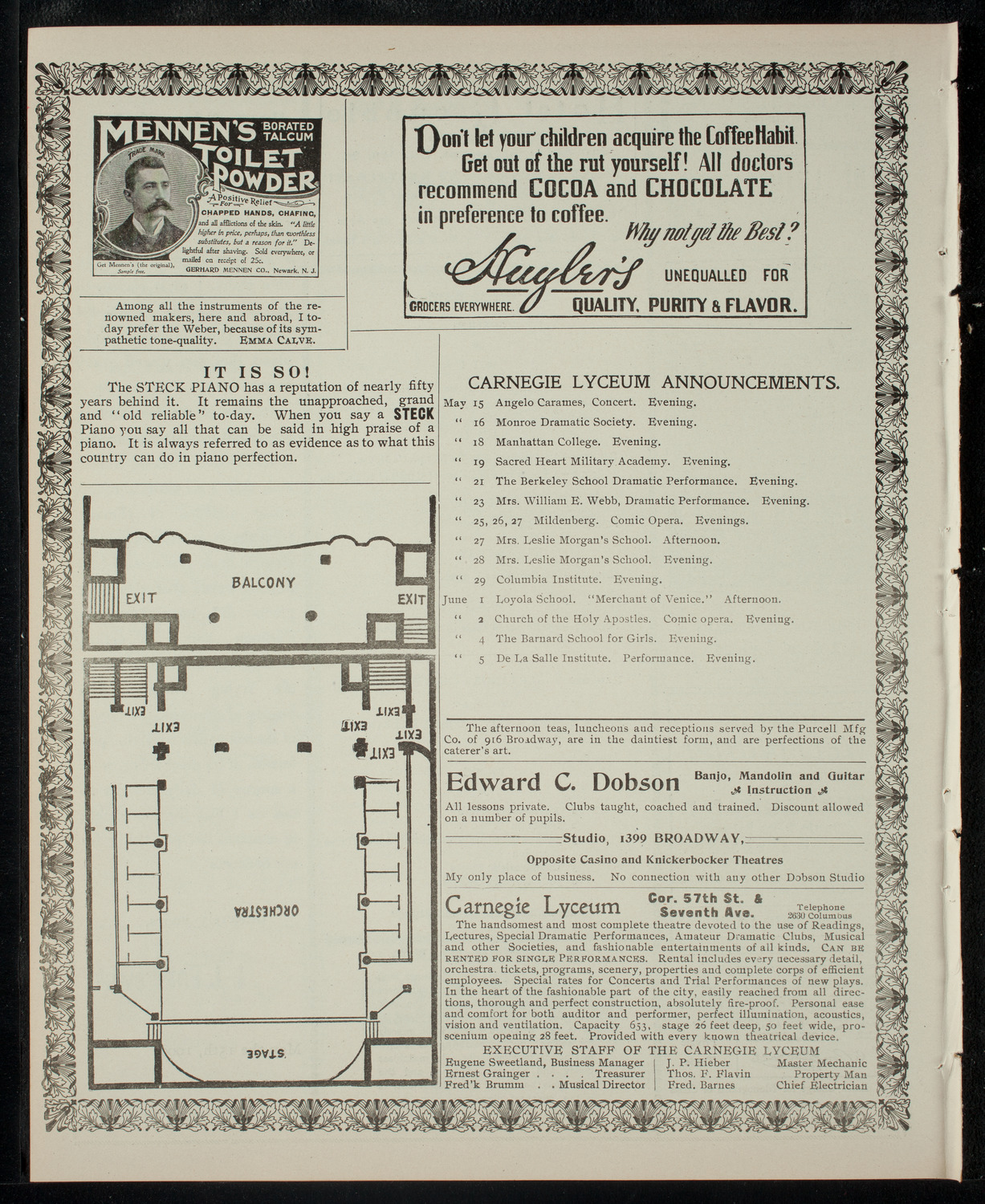 De Witt Clinton Dramatic Society, May 14, 1903, program page 4