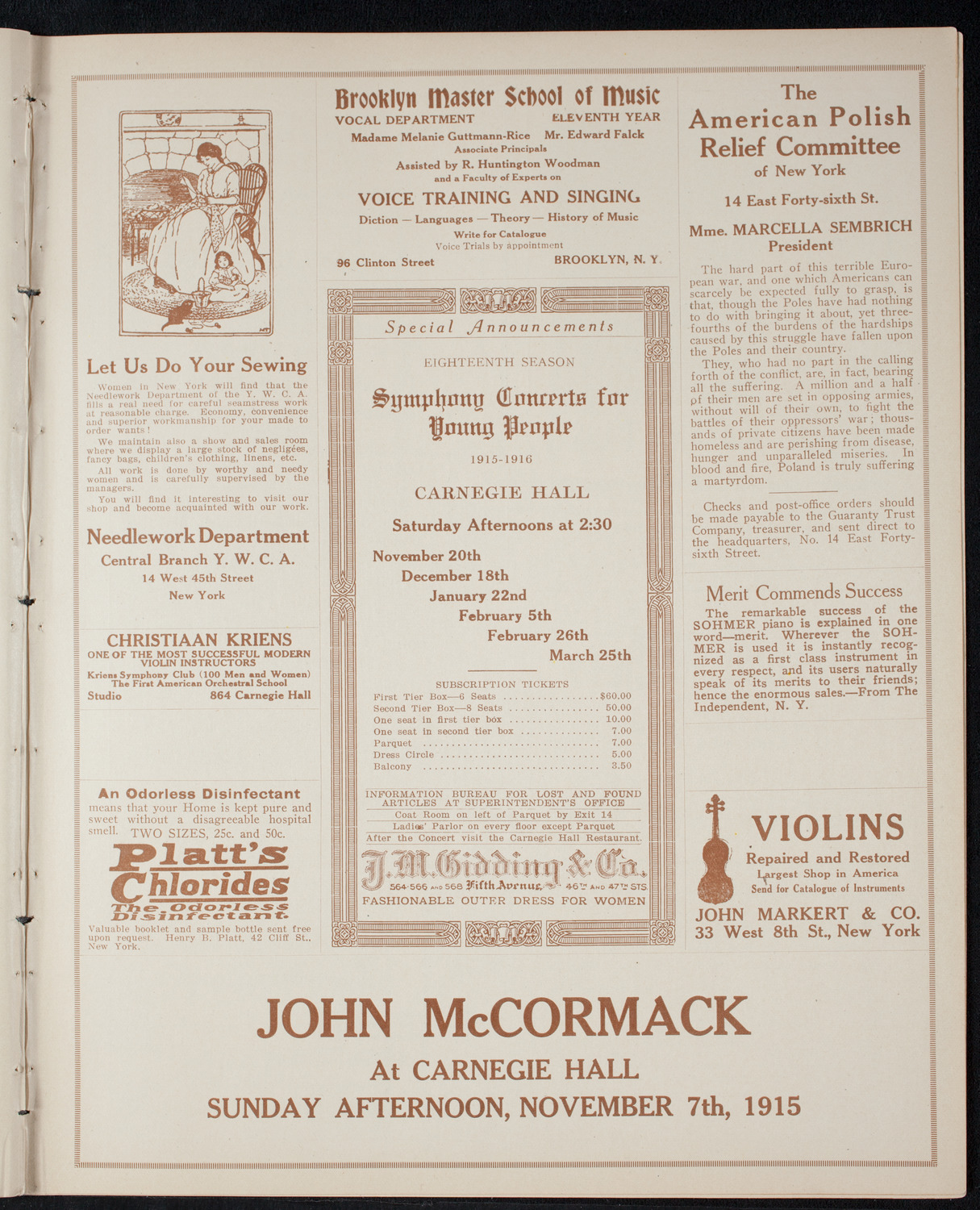 Fashion Show: "Yesterday or To-Morrow", October 7, 1915, program page 9